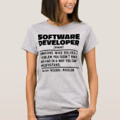 Software Developer Noun Definition Coding Expert T-shirt (Voorkant)
