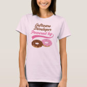 Software Developer Powered by Donuts T-shirt (Voorkant)
