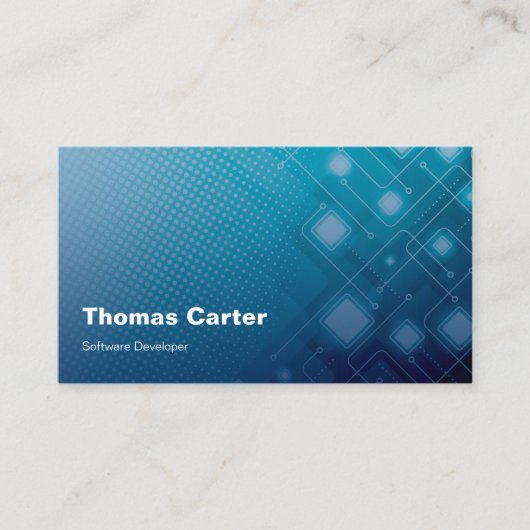 Software Developer Programer International Card Visitekaartje (Voorkant)