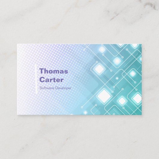 Software Developer Programer International Card Visitekaartje (Voorkant)