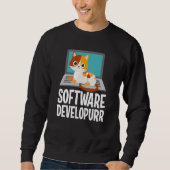 Software Developer Programming Joke Cute Cat Lapto Trui (Voorkant)