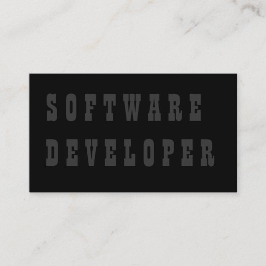 Software Developer Visitekaartje (Voorkant)
