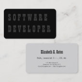 Software Developer Visitekaartje (Voorkant / Achterkant)