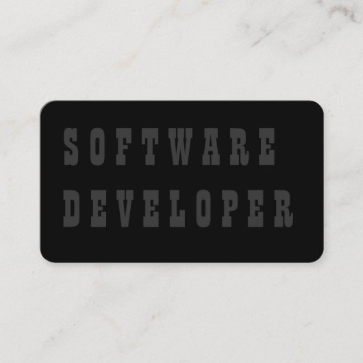 Software Developer Visitekaartje (Voorkant)