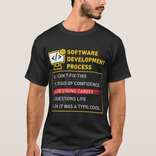 Software Development Process Engineer Developer Co T-shirt (Voorkant)