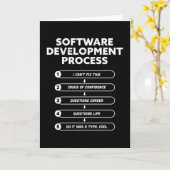 Software Development Process Funny Gift Kaart (Gele Bloem)