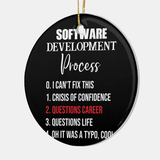 Software Development Process Python Programmer Keramisch Ornament (Links)