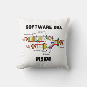 Software-DNA Inside DNA Replication Humor Kussen