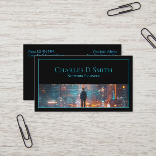 Software Engineer Cyber Security Visitekaartje (Voorkant / Achterkant in situ)