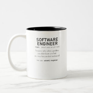 Software Engineer Definition Coder Definition Defi Tweekleurige Koffiemok