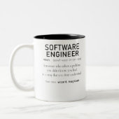 Software Engineer Definition Coder Definition Funn Tweekleurige Koffiemok (Links)
