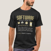 Software Engineer Definition Coder T-shirt (Voorkant)