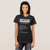 Software Engineer Definition Coder T-shirt (Voorkant volledig)