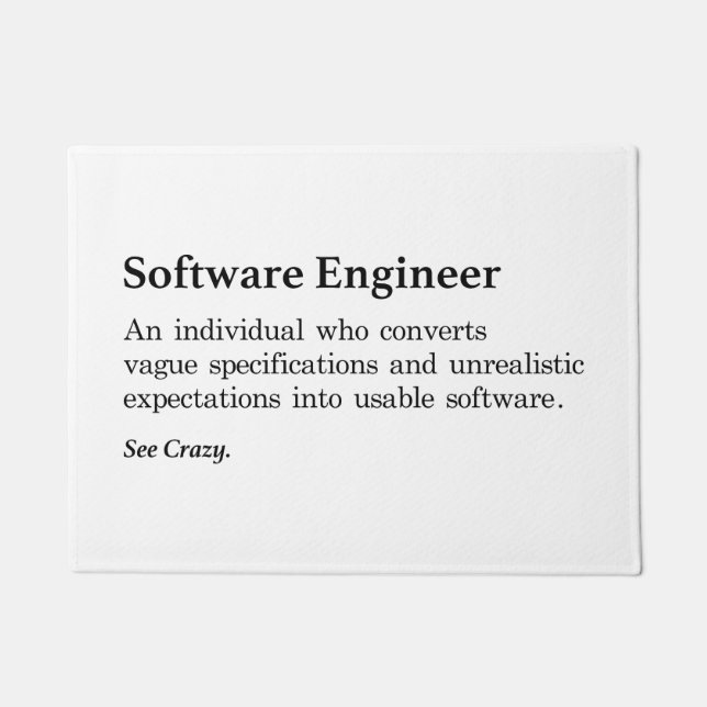 Software Engineer Definition Deurmat (Voorkant)