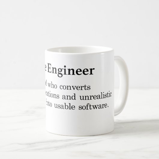 Software Engineer Definition Koffiemok (Voorkant rechts)