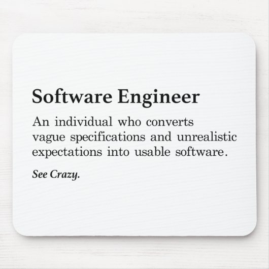 Software Engineer Definition Muismat (Voorkant)