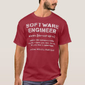 Software Engineer Definition of een probleem oplos T-shirt (Voorkant)