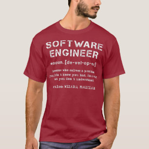 Software Engineer Definition of een probleem oplos T-shirt