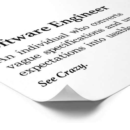 Software Engineer Definition Poster (Hoek)