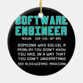 Software Engineer Developer Definition Keramisch Ornament (Achterkant)