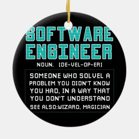 Software Engineer Developer Definition Keramisch Ornament (Achterkant)