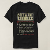 Software Engineer Funny Dictionary Definition T-shirt (Design voorkant)
