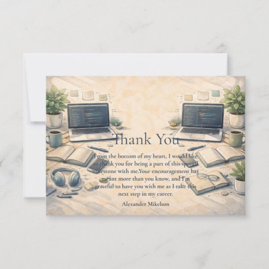 Software Engineer Graduation Bedankkaart (Voorkant)