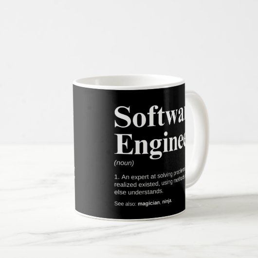 Software Engineer Grappige Engineering Uitdrukking Koffiemok (Voorkant rechts)