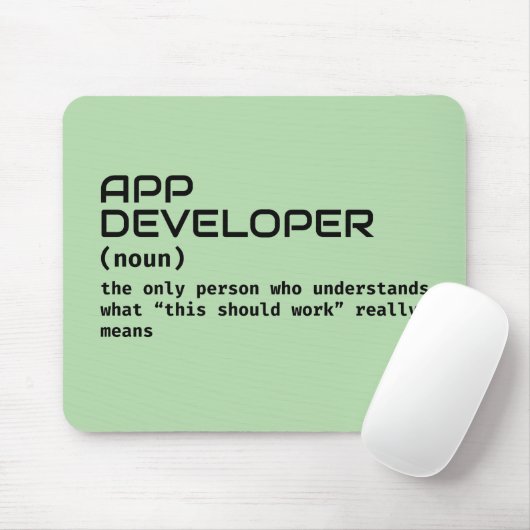 Software Engineer - Grappige taakdefinitie Muismat (Met muis)