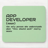 Software Engineer - Grappige taakdefinitie Muismat (Voorkant)