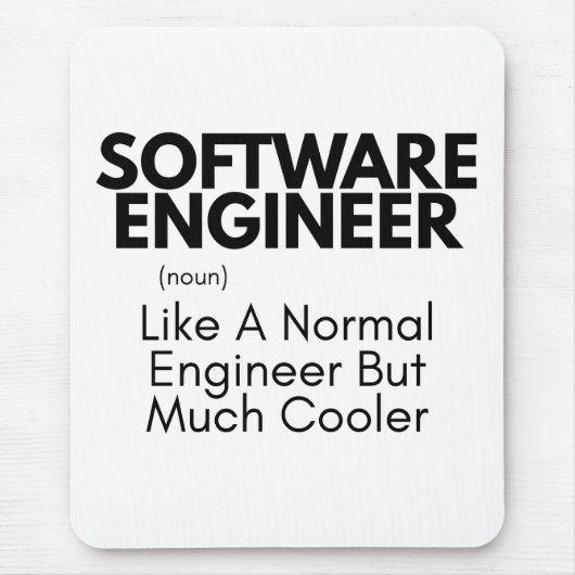 Software Engineer, grappige techniek Muismat (Voorkant)