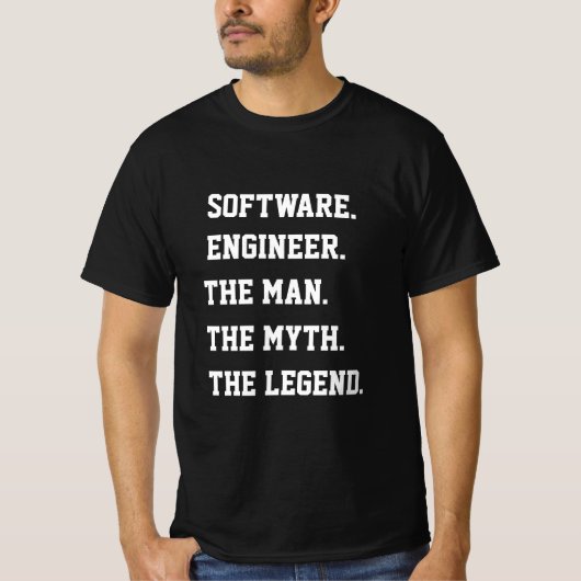 Software engineer het Man de mythe de legende T-shirt (Voorkant)