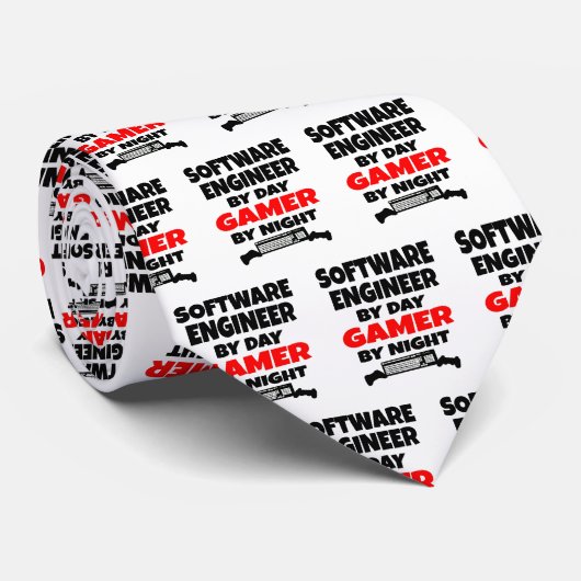 Software Engineer houdt van het spelen van videosp Stropdas (Opgerold)