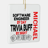 Software Engineer houdt van spelen Trivia CUSTOM Keramisch Ornament (Rechts)