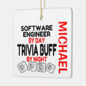 Software Engineer houdt van spelen Trivia CUSTOM Keramisch Ornament (Links)
