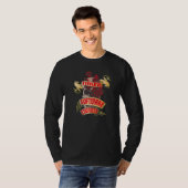 Software Engineer Inked Skull & Red Roses Tattoo T-shirt (Voorkant volledig)