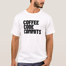 Software Engineer Leven - Koffie Code Commits Ontw T-shirt