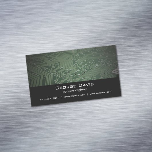 Software engineer magnetisch visitekaartje (Voorbeeld)