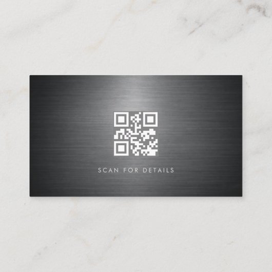 Software Engineer Metallic QR-code Visitekaartje (Achterkant)