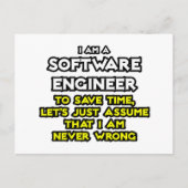 Software Engineer...neem aan dat ik het nooit mis  Briefkaart (Voorkant)