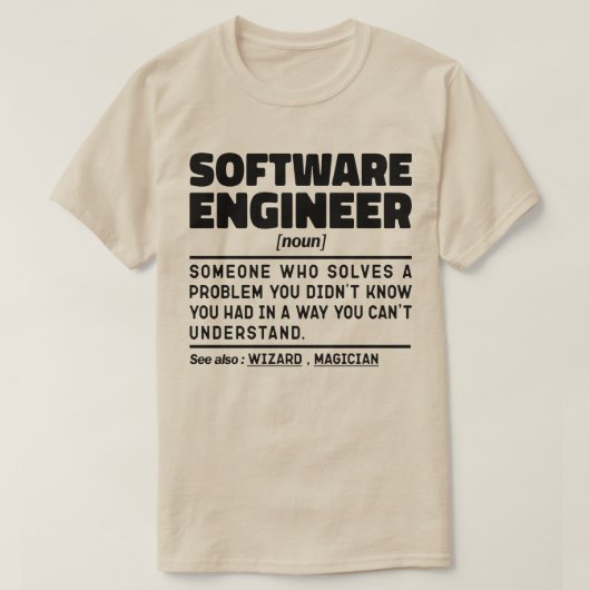 Software Engineer Noun Computer Geek Coding Lover T-shirt (Design voorkant)