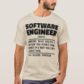 Software Engineer Noun Computer Geek Coding Lover T-shirt (Voorkant)