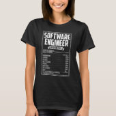 Software Engineer Nutrition Facts T-shirt (Voorkant)