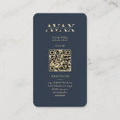 Software Engineer Ontwikkelaar Modern Donkerblauw Visitekaartje (Achterkant)