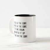 Software Engineer, Ontwikkelaar, Programmeur, Comp Tweekleurige Koffiemok (Voorkant links)