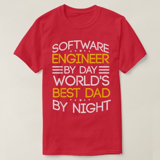 Software engineer per dag werelden beste vader 's t-shirt (Design voorkant)