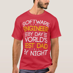 Software engineer per dag werelden beste vader 's t-shirt