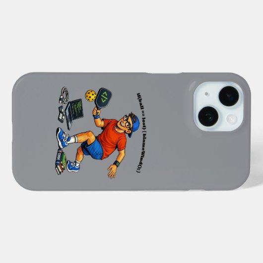 Software Engineer Playing Pickleball with a Paddle Case-Mate iPhone Case (Achterkant (horizontaal))