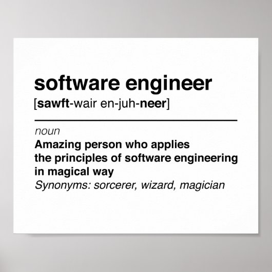 Software engineer poster (Voorkant)