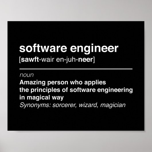 Software engineer poster (Voorkant)